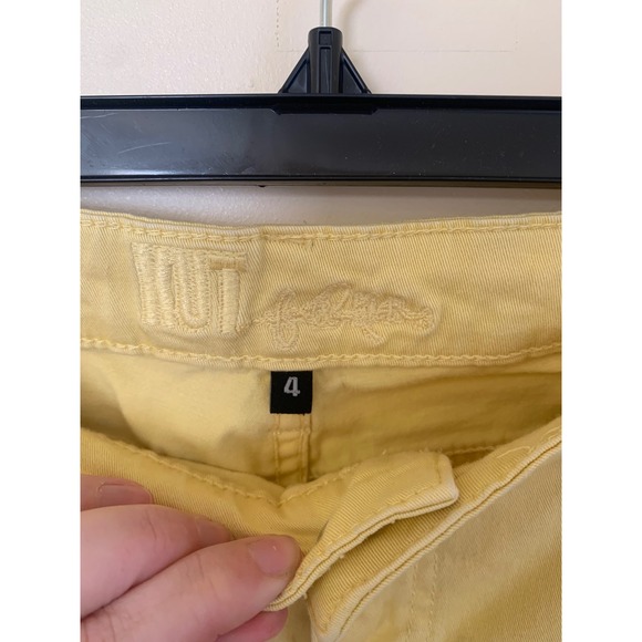 KUT From The Kloth Womens Size 4 Yellow Cropped Skinny Jeans Pants - Picture 2 of 3